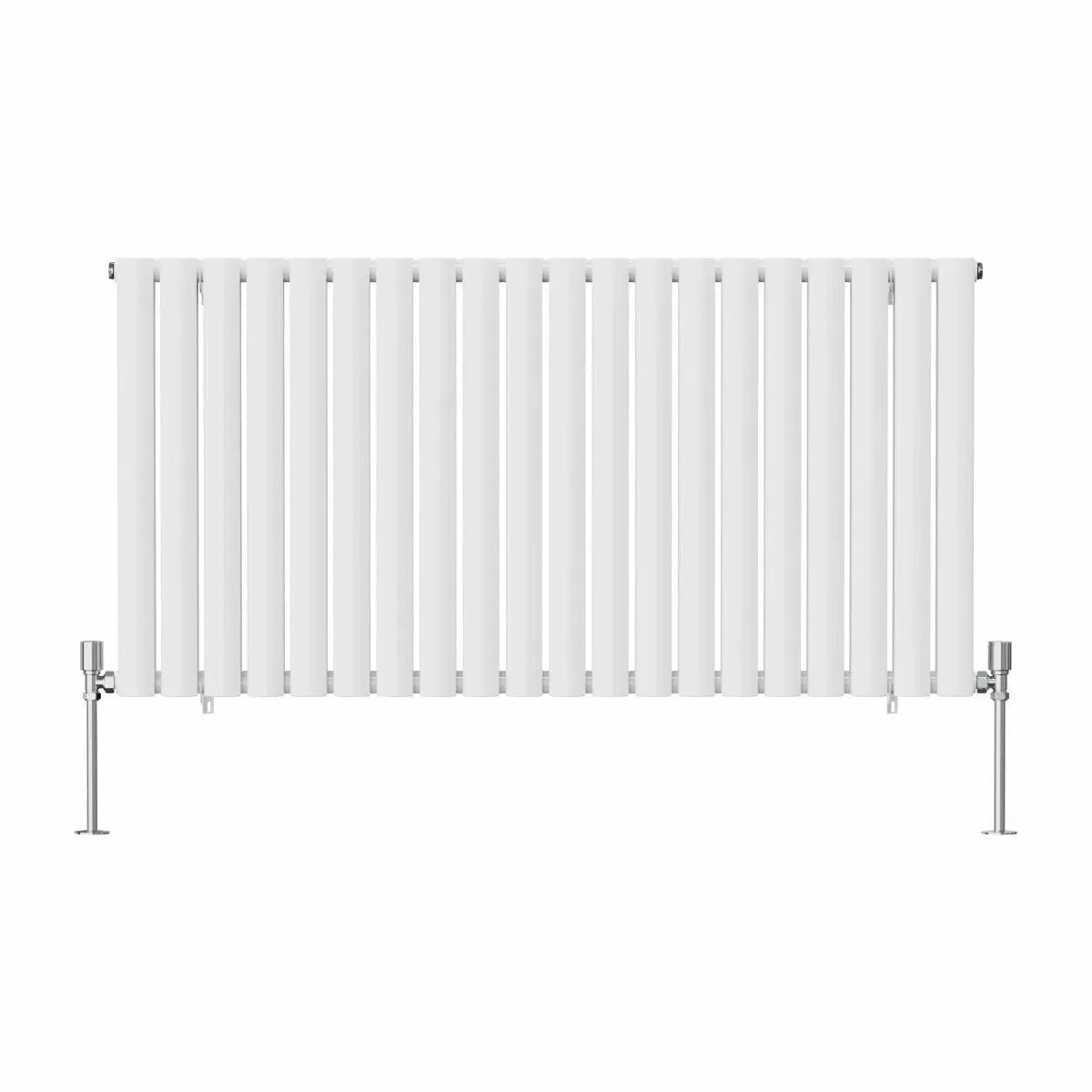 Cuneo - Modern horizontal oval tube radiator white