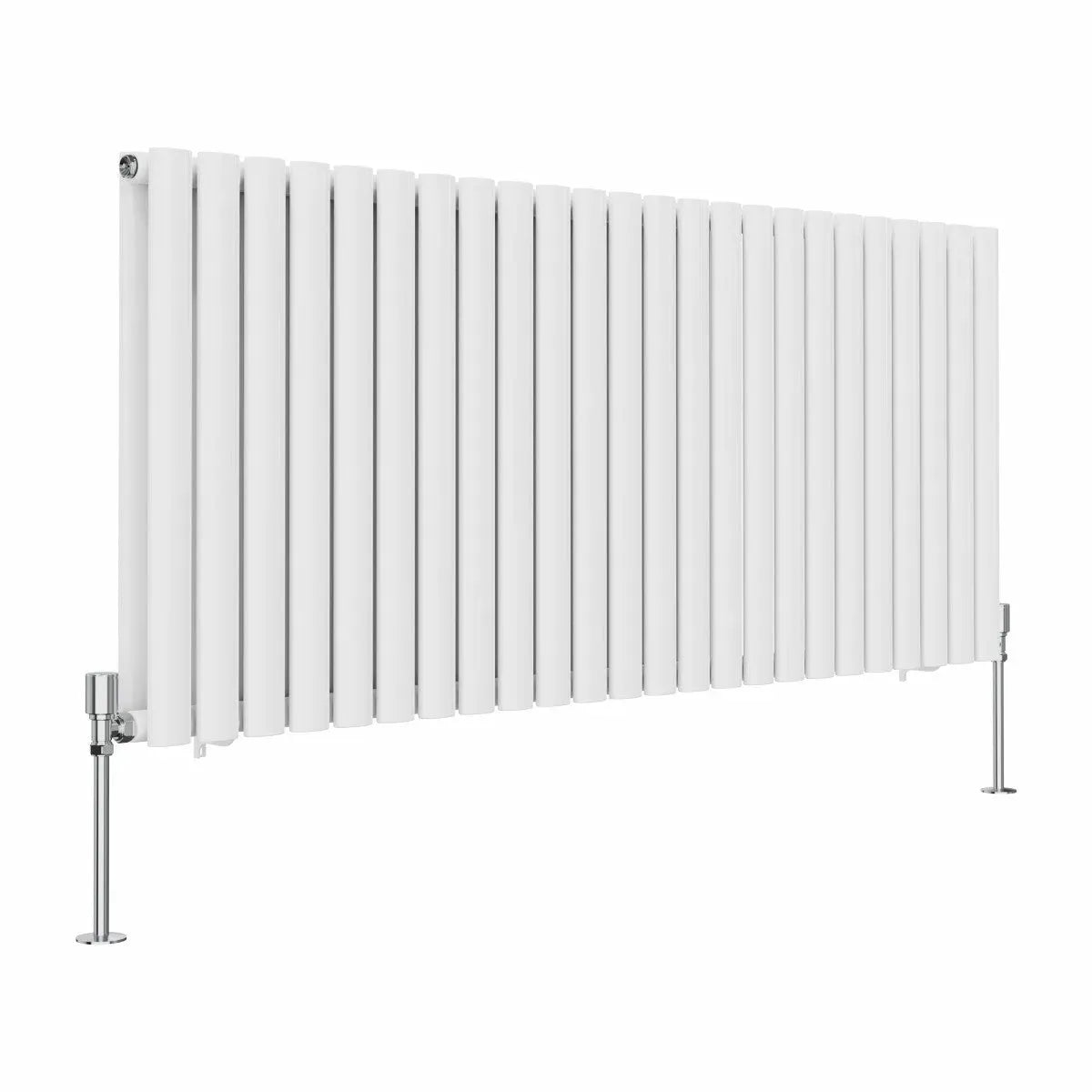 Cuneo - Modern horizontal oval tube radiator white