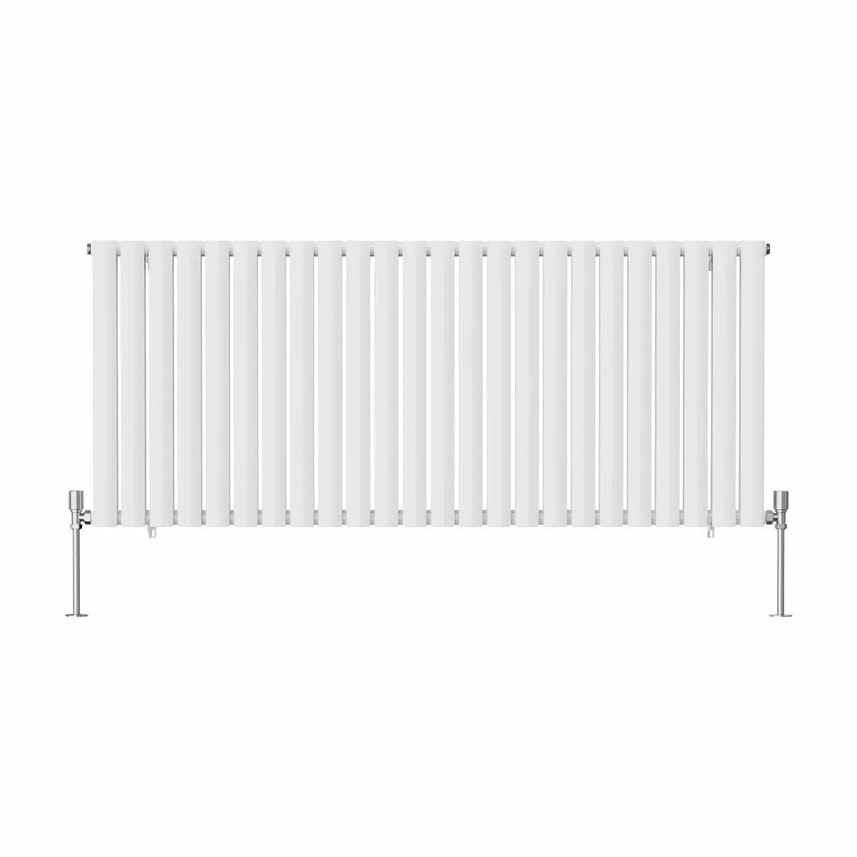 Cuneo - Modern horizontal oval tube radiator white