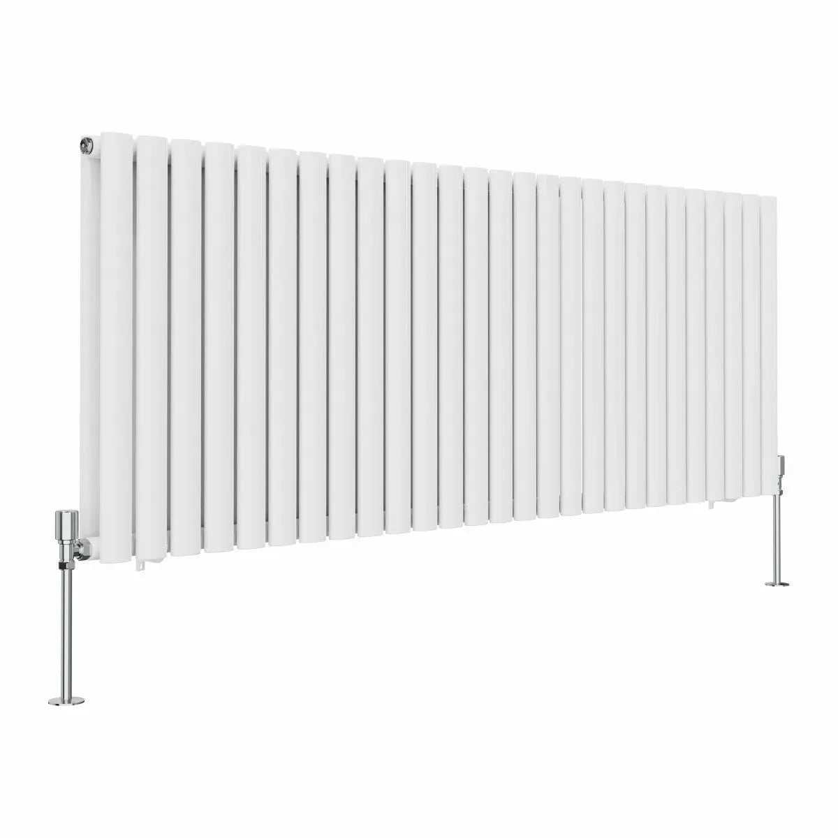 Cuneo - Modern horizontal oval tube radiator white