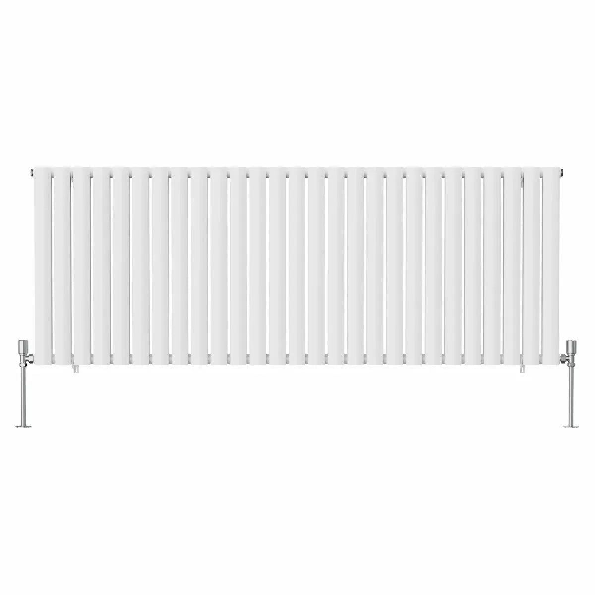 Cuneo - Modern horizontal oval tube radiator white