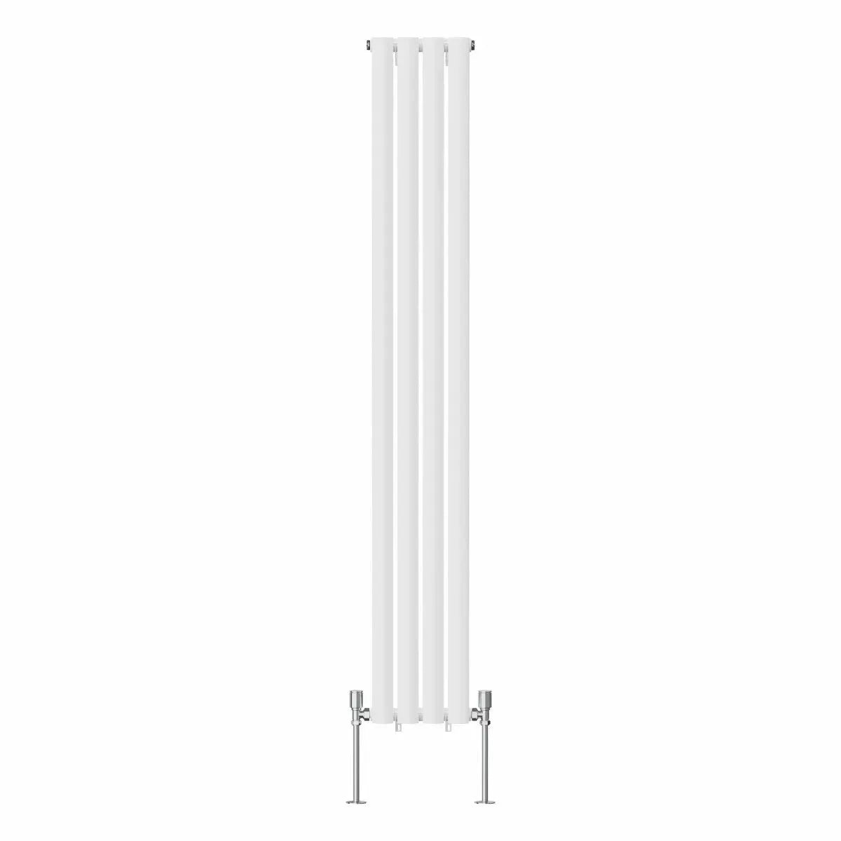 Cuneo - Modern vertical oval tube radiator white