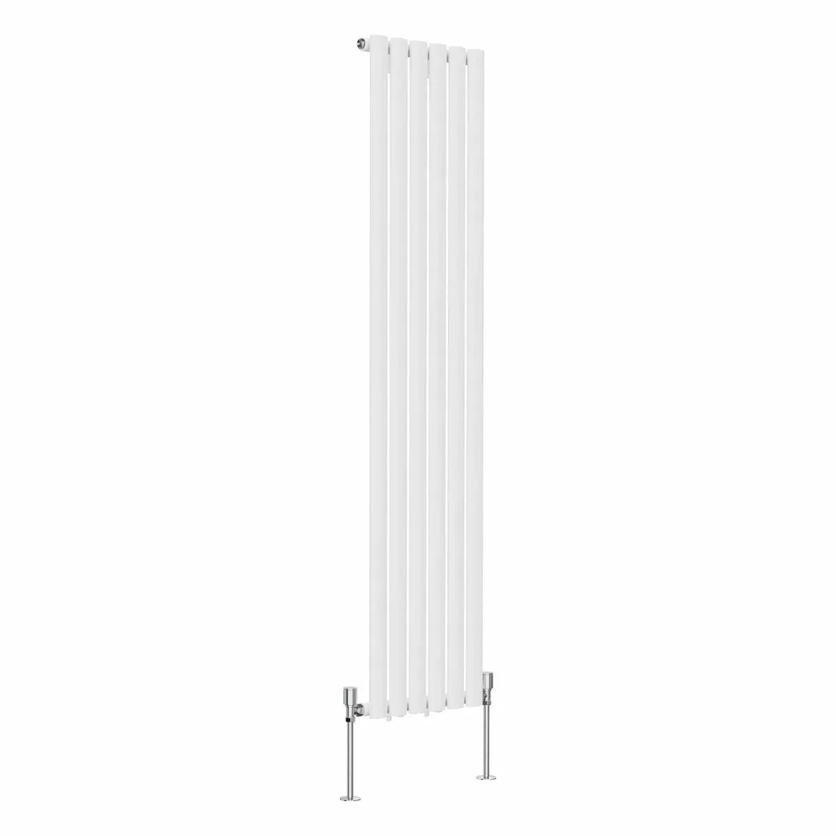 Cuneo - Modern vertical oval tube radiator white