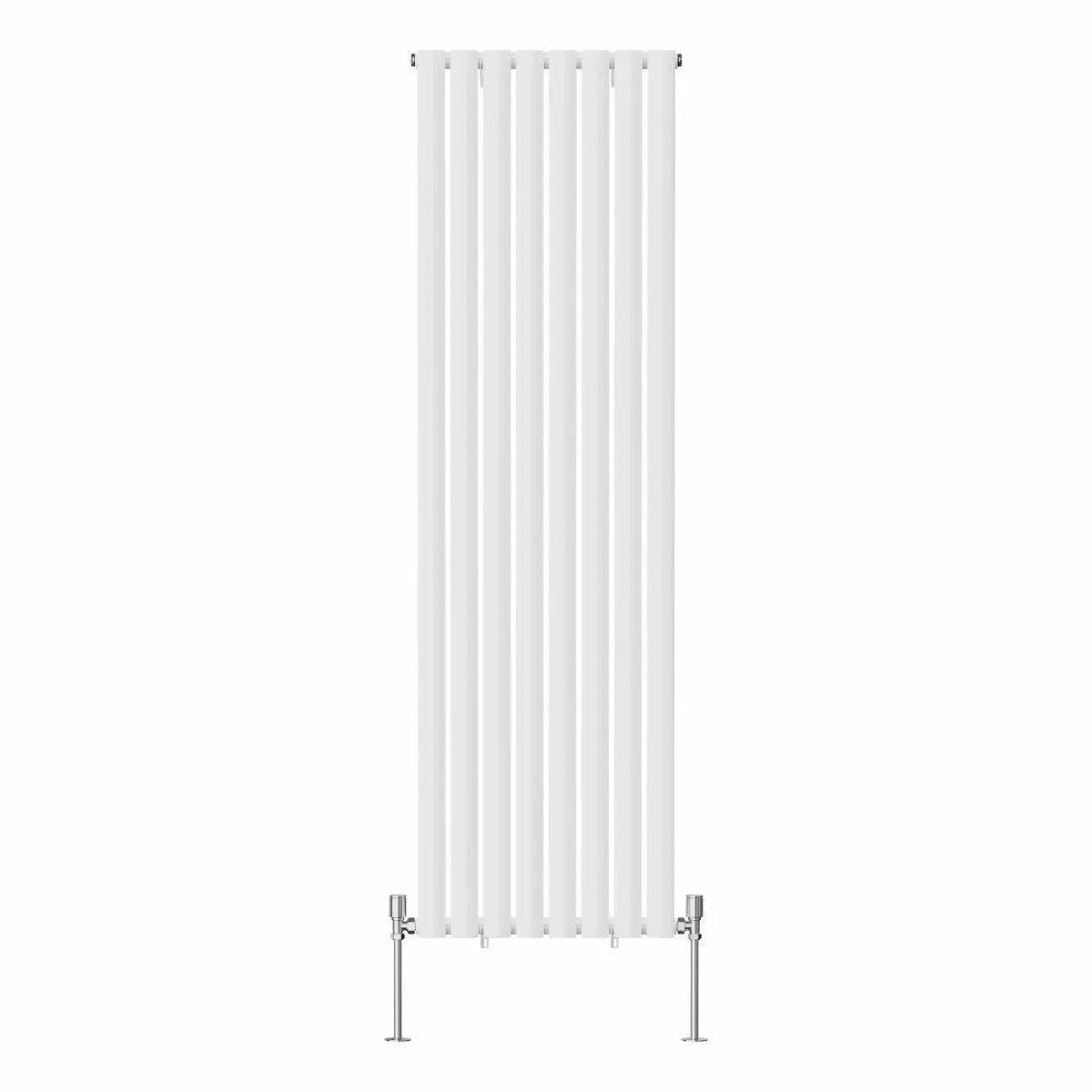 Cuneo - Modern vertical oval tube radiator white