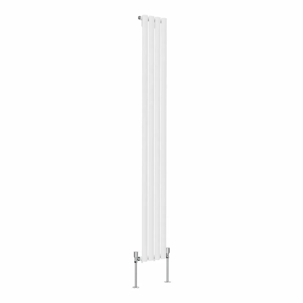 Cuneo - Modern vertical oval tube radiator white