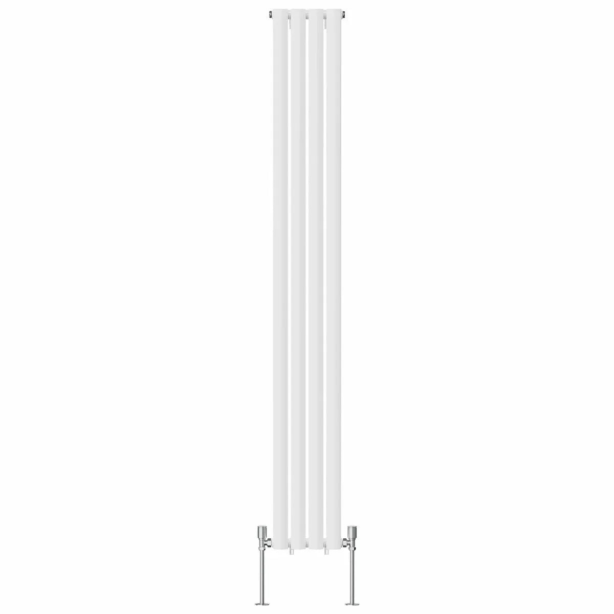 Cuneo - Modern vertical oval tube radiator white