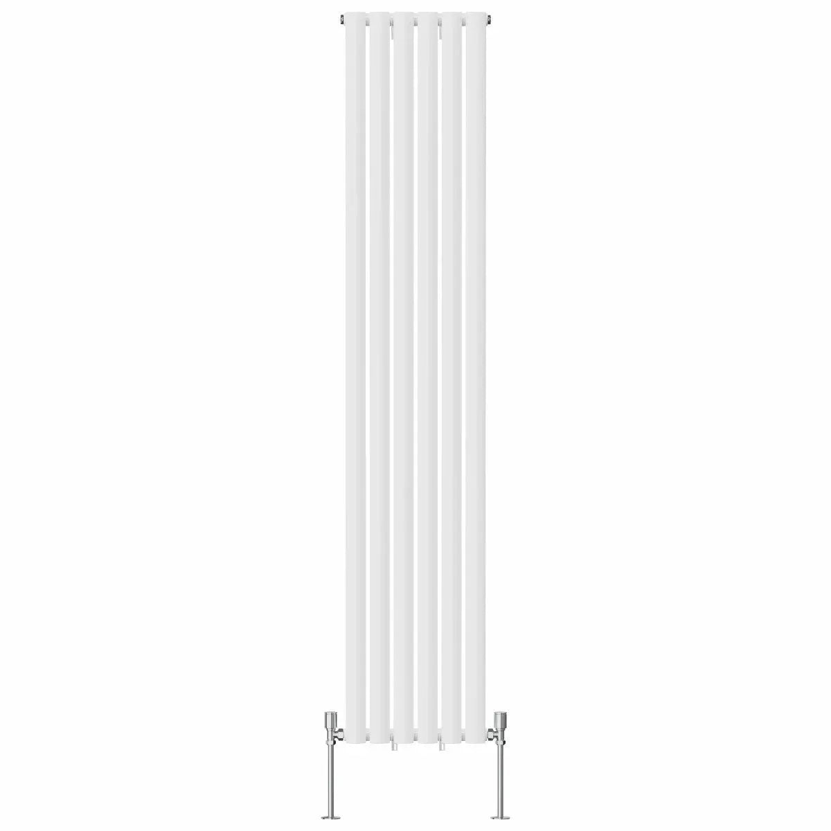 Cuneo - Modern vertical oval tube radiator white