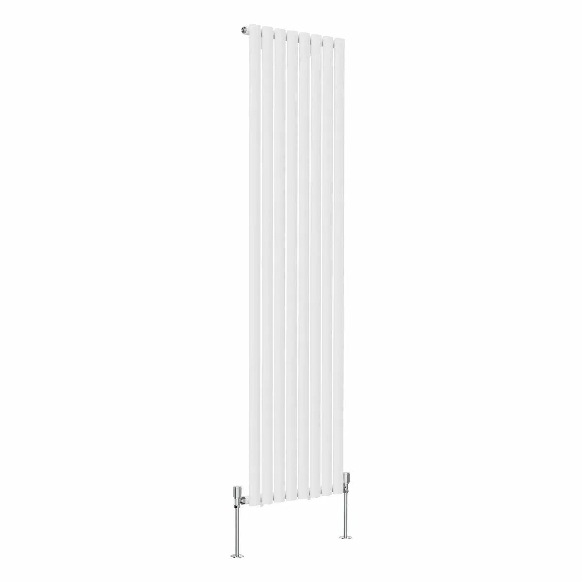 Cuneo - Modern vertical oval tube radiator white