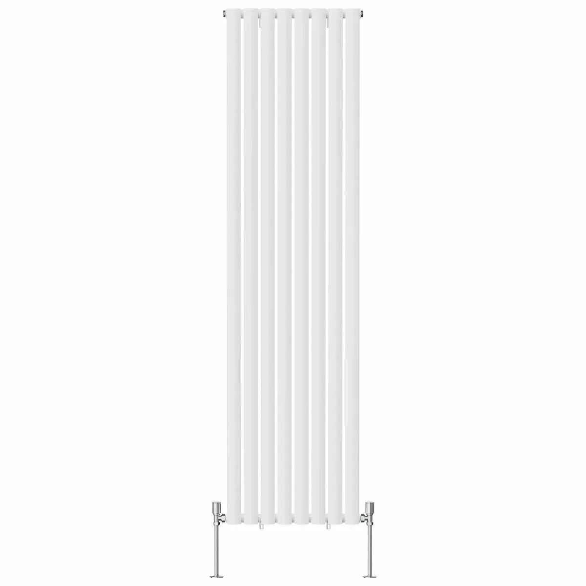 Cuneo - Modern vertical oval tube radiator white