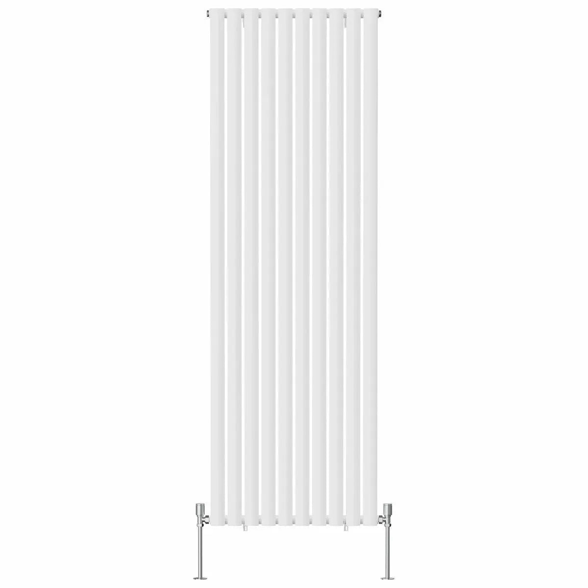 Cuneo - Modern vertical oval tube radiator white