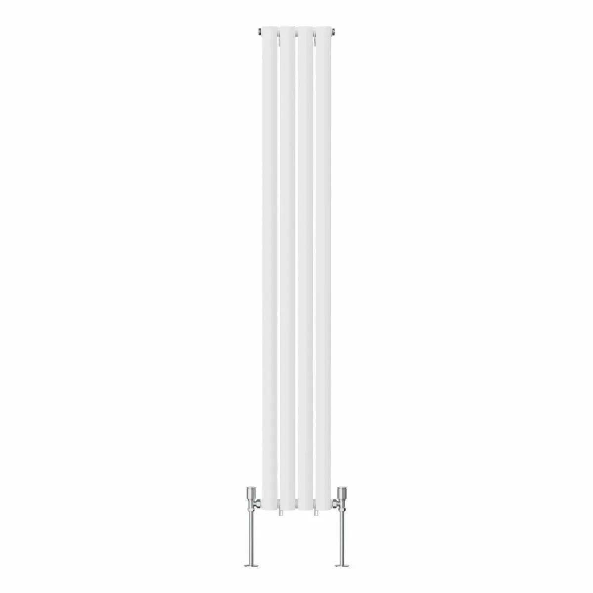 Cuneo - Modern vertical oval tube radiator white