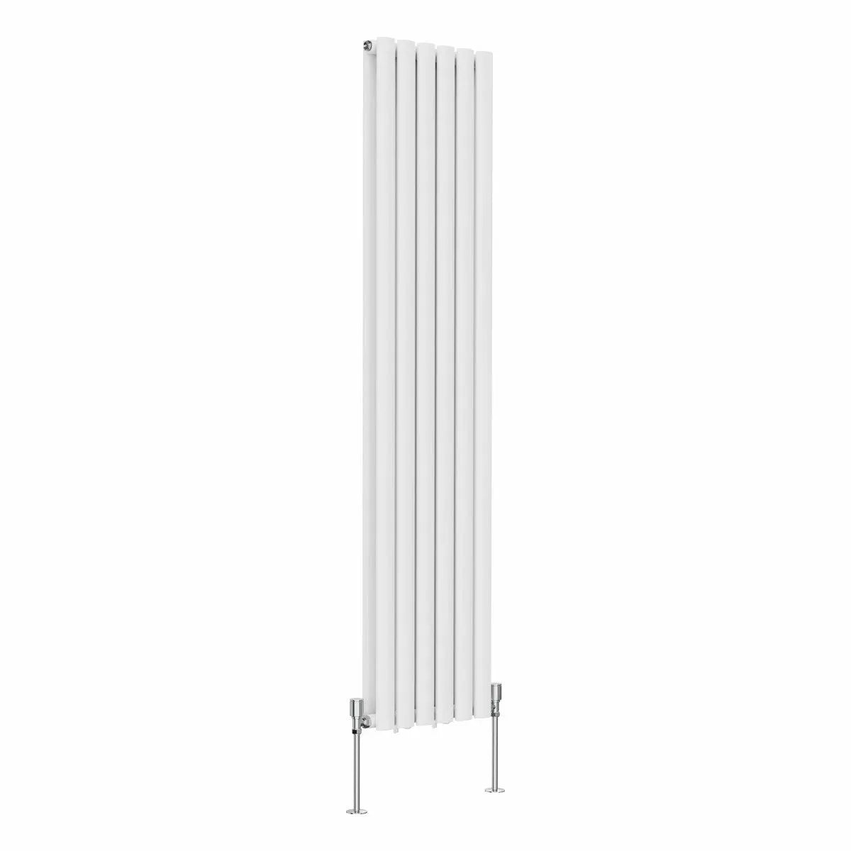 Cuneo - Modern vertical oval tube radiator white