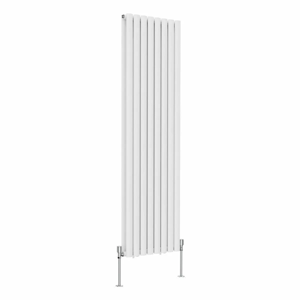 Cuneo - Modern vertical oval tube radiator white