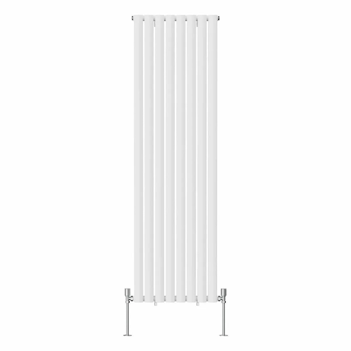 Cuneo - Modern vertical oval tube radiator white