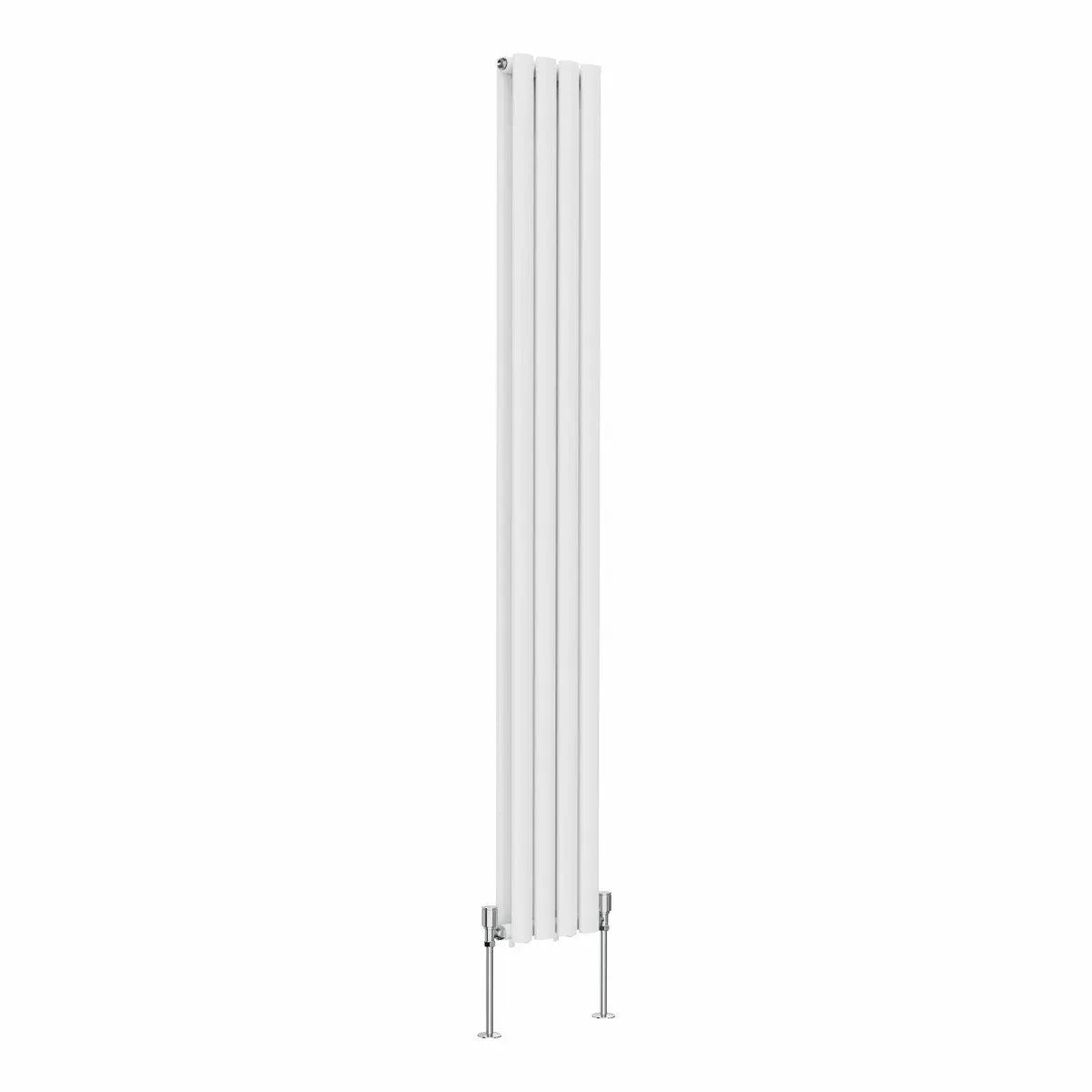 Cuneo - Modern vertical oval tube radiator white