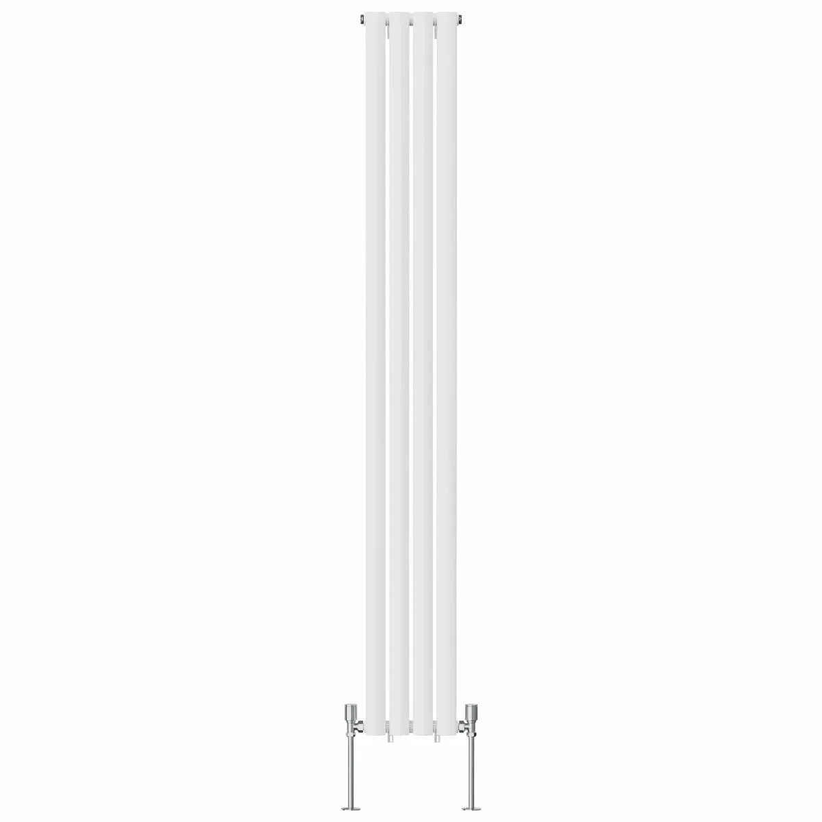 Cuneo - Modern vertical oval tube radiator white