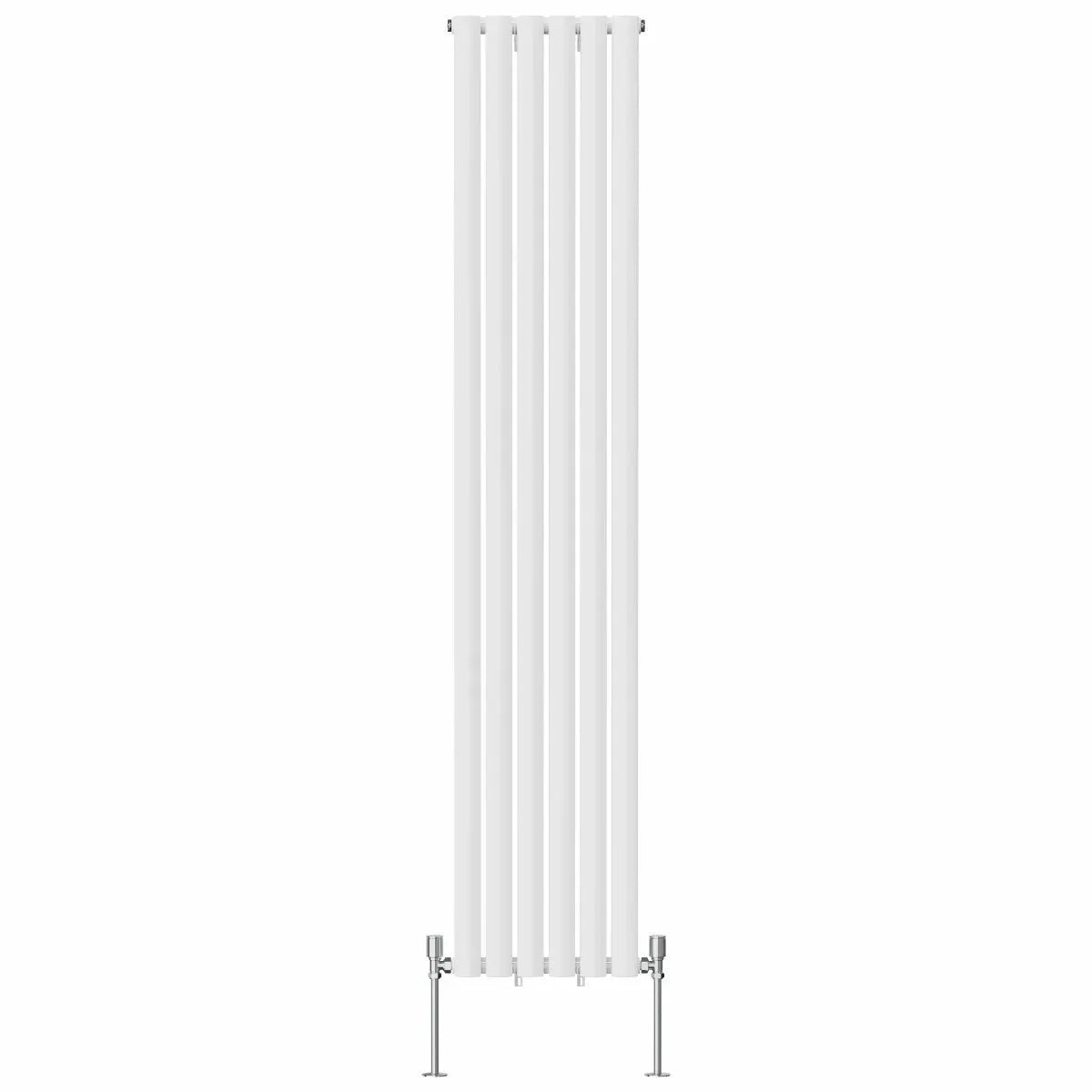 Cuneo - Modern vertical oval tube radiator white