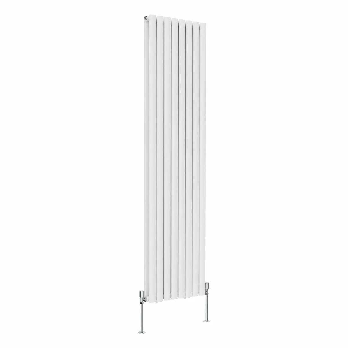 Cuneo - Modern vertical oval tube radiator white