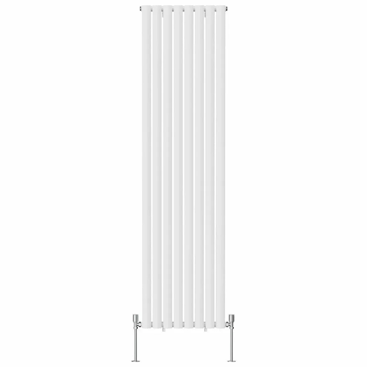 Cuneo - Modern vertical oval tube radiator white