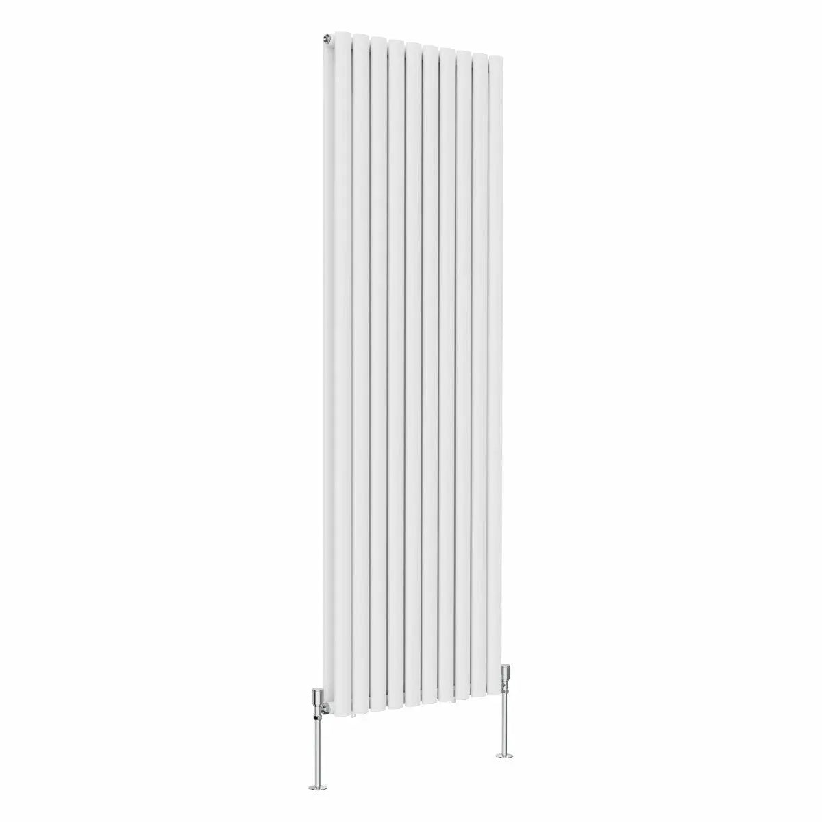 Cuneo - Modern vertical oval tube radiator white