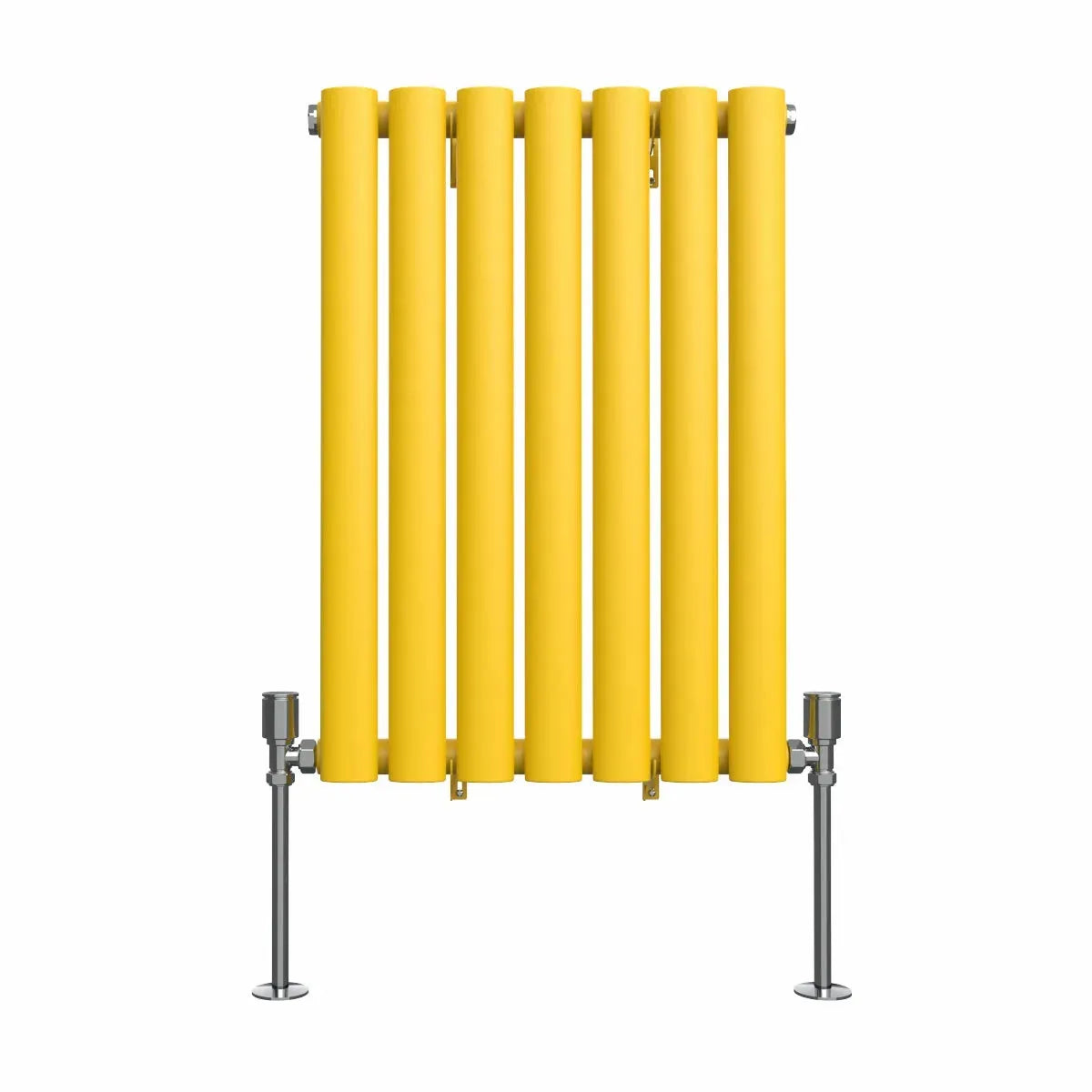 Cuneo - Modern horizontal oval tube radiator zinc yellow