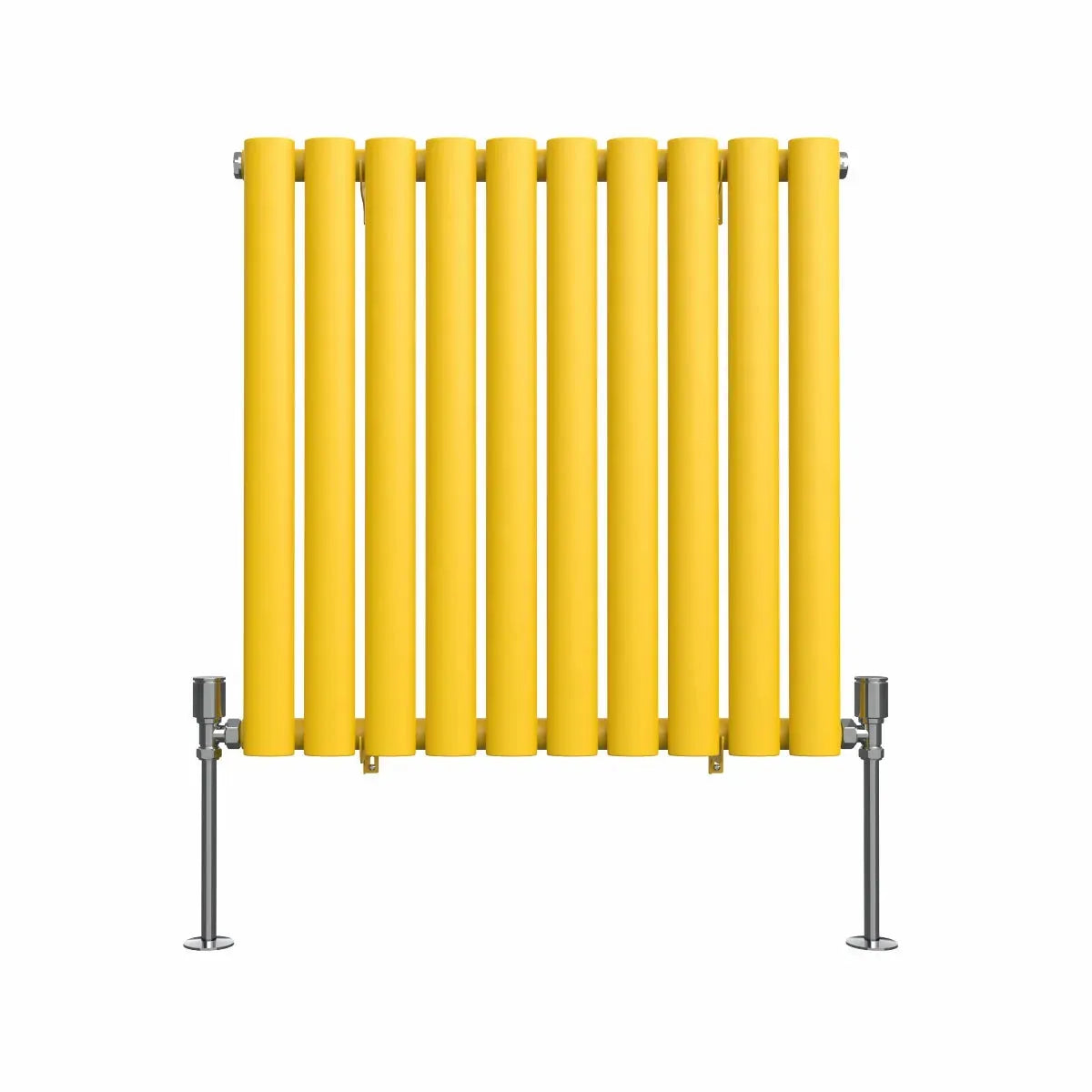 Cuneo - Modern horizontal oval tube radiator zinc yellow