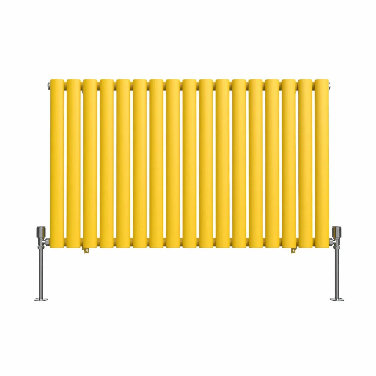 Cuneo - Modern horizontal oval tube radiator zinc yellow