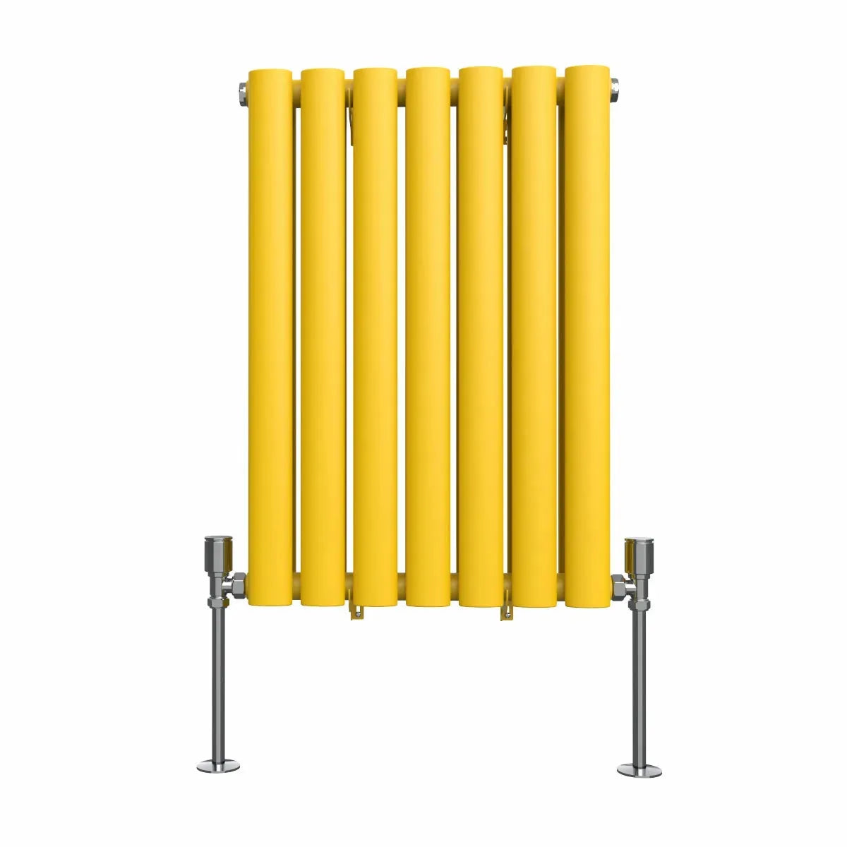 Cuneo - Modern horizontal oval tube radiator zinc yellow