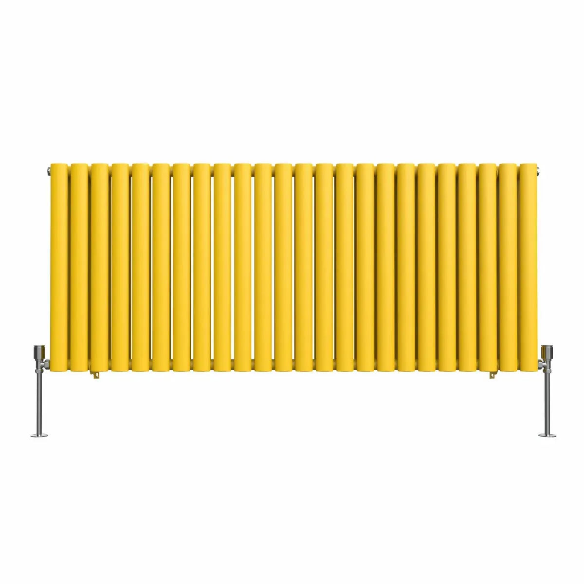 Cuneo - Modern horizontal oval tube radiator zinc yellow