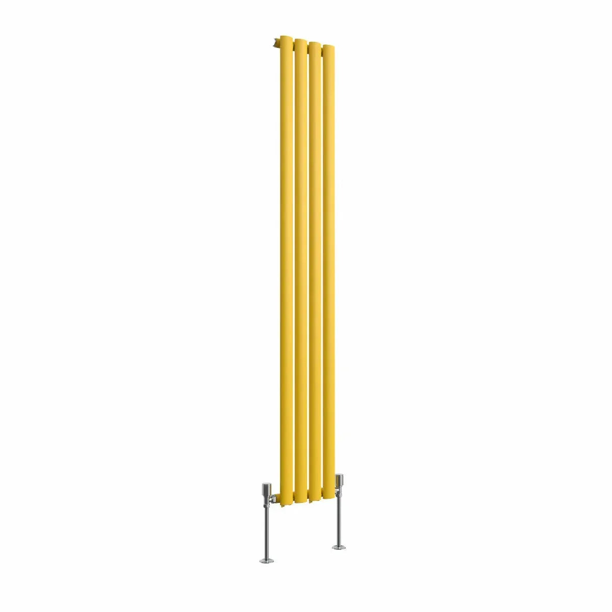 Cuneo - Modern vertical oval tube radiator zinc yellow