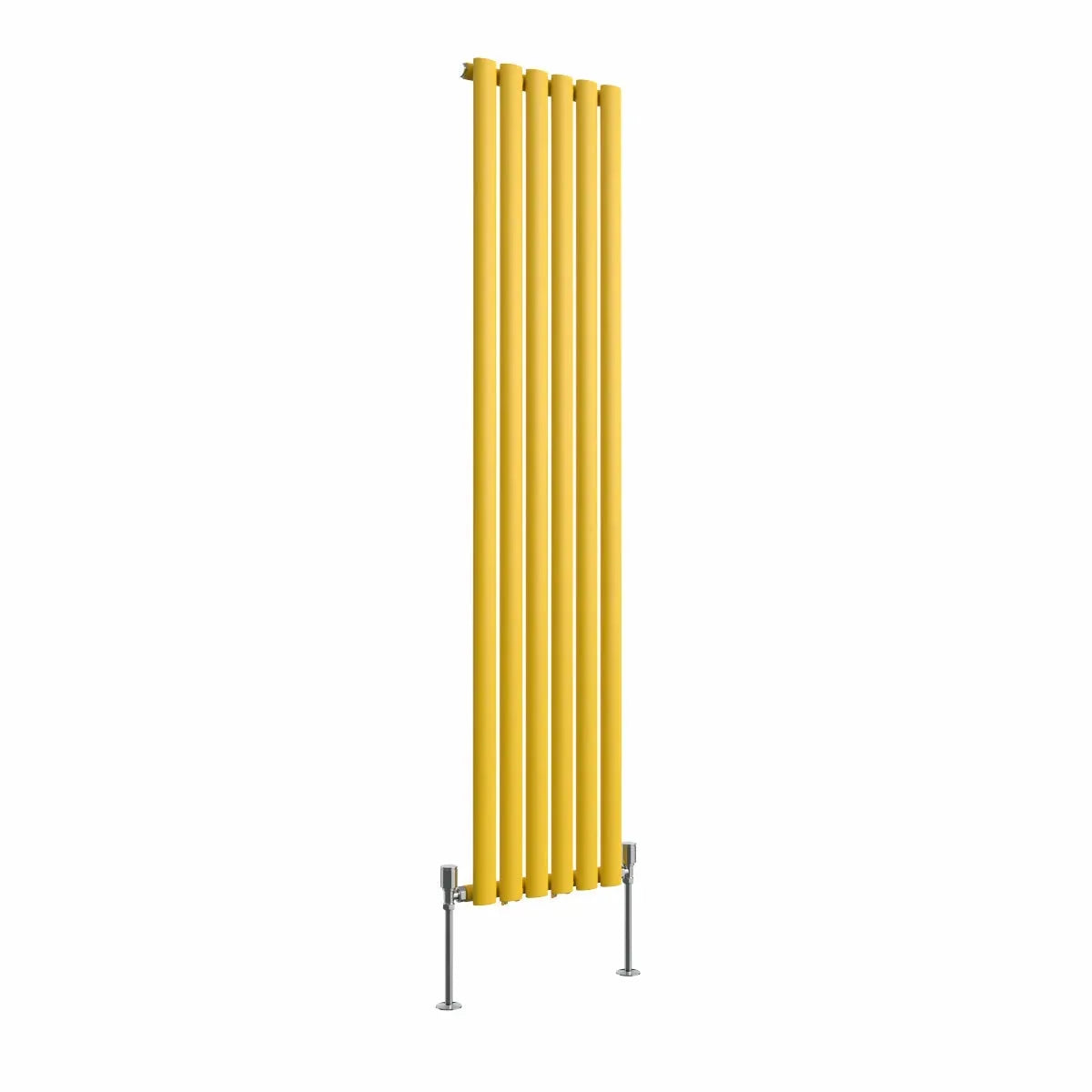 Cuneo - Modern vertical oval tube radiator zinc yellow