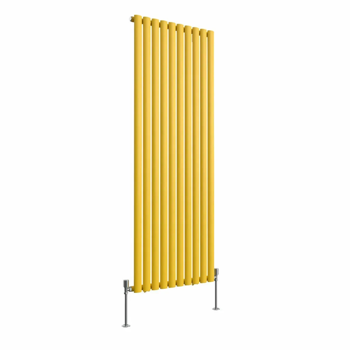 Cuneo - Modern vertical oval tube radiator zinc yellow