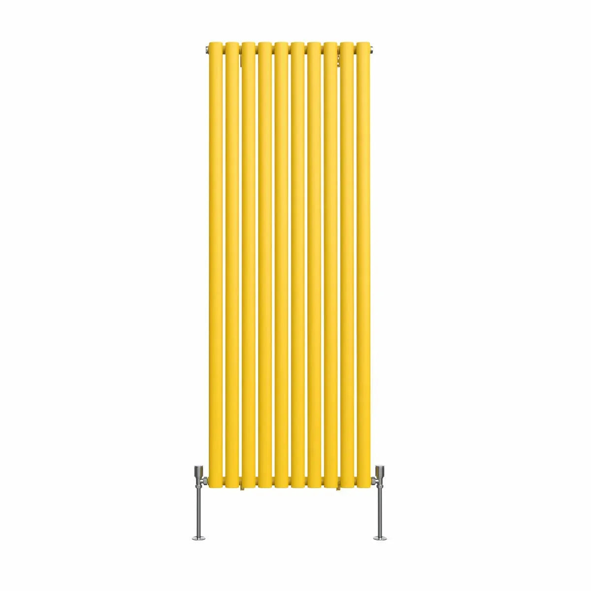 Cuneo - Modern vertical oval tube radiator zinc yellow