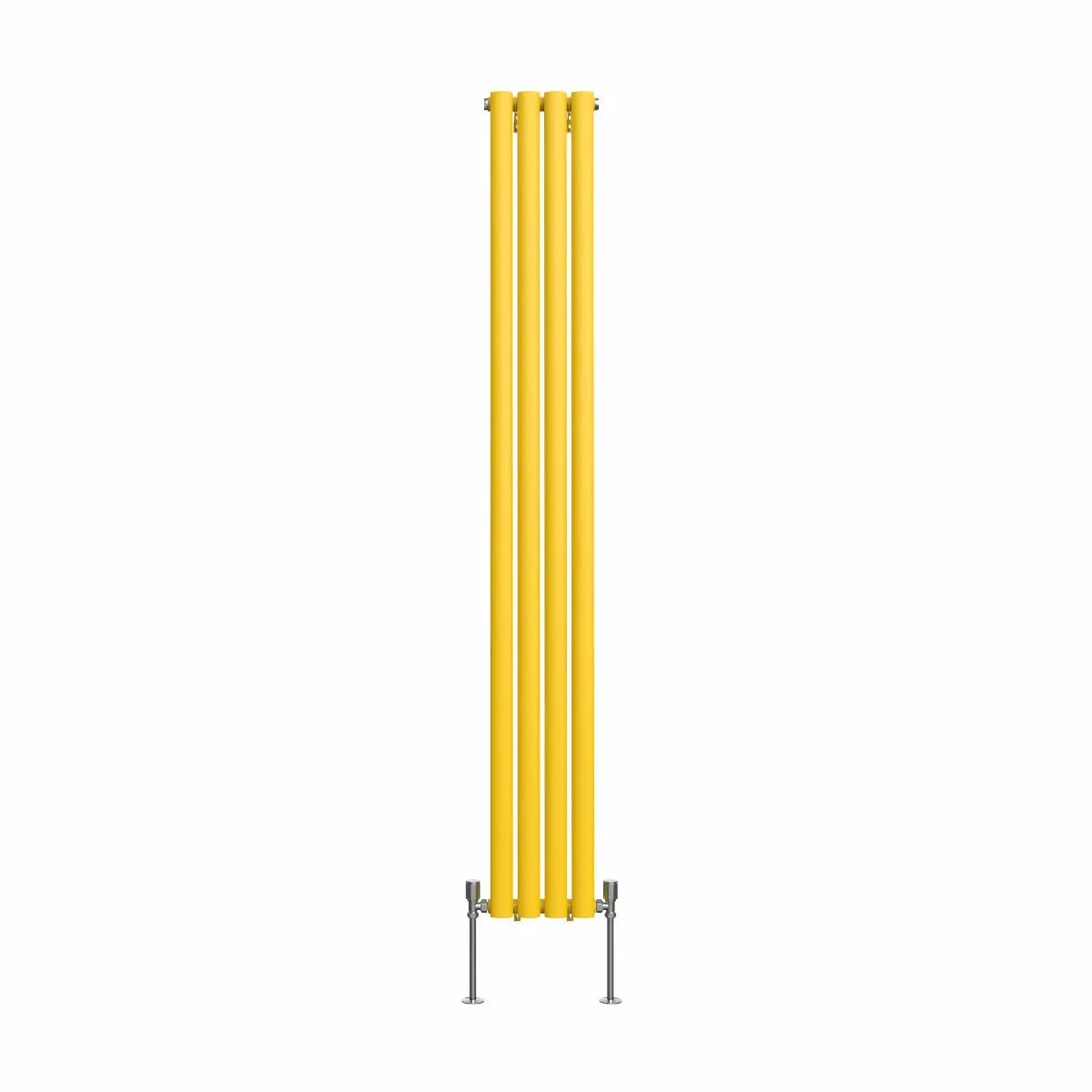 Cuneo - Modern vertical oval tube radiator zinc yellow