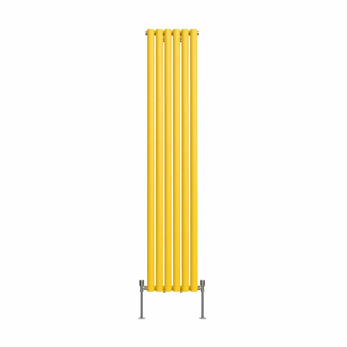 Cuneo - Modern vertical oval tube radiator zinc yellow