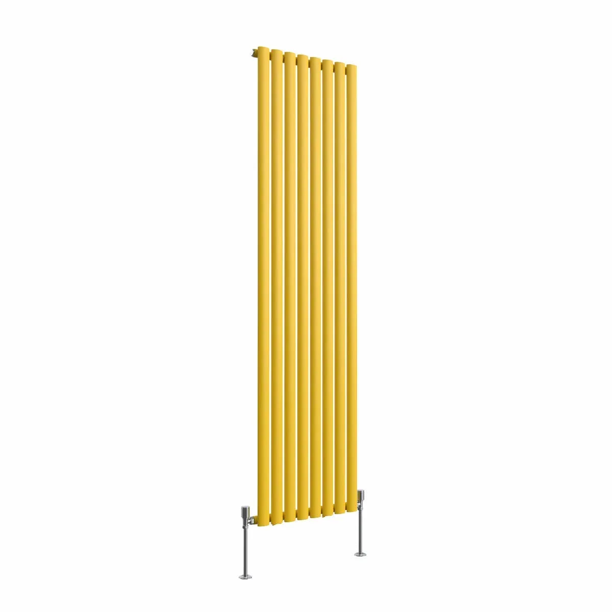 Cuneo - Modern vertical oval tube radiator zinc yellow