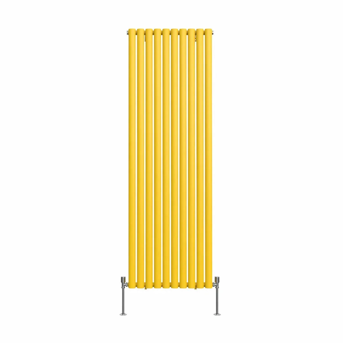 Cuneo - Modern vertical oval tube radiator zinc yellow