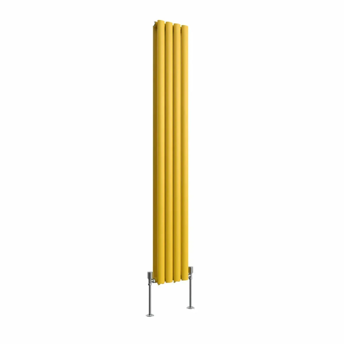 Cuneo - Modern vertical oval tube radiator zinc yellow