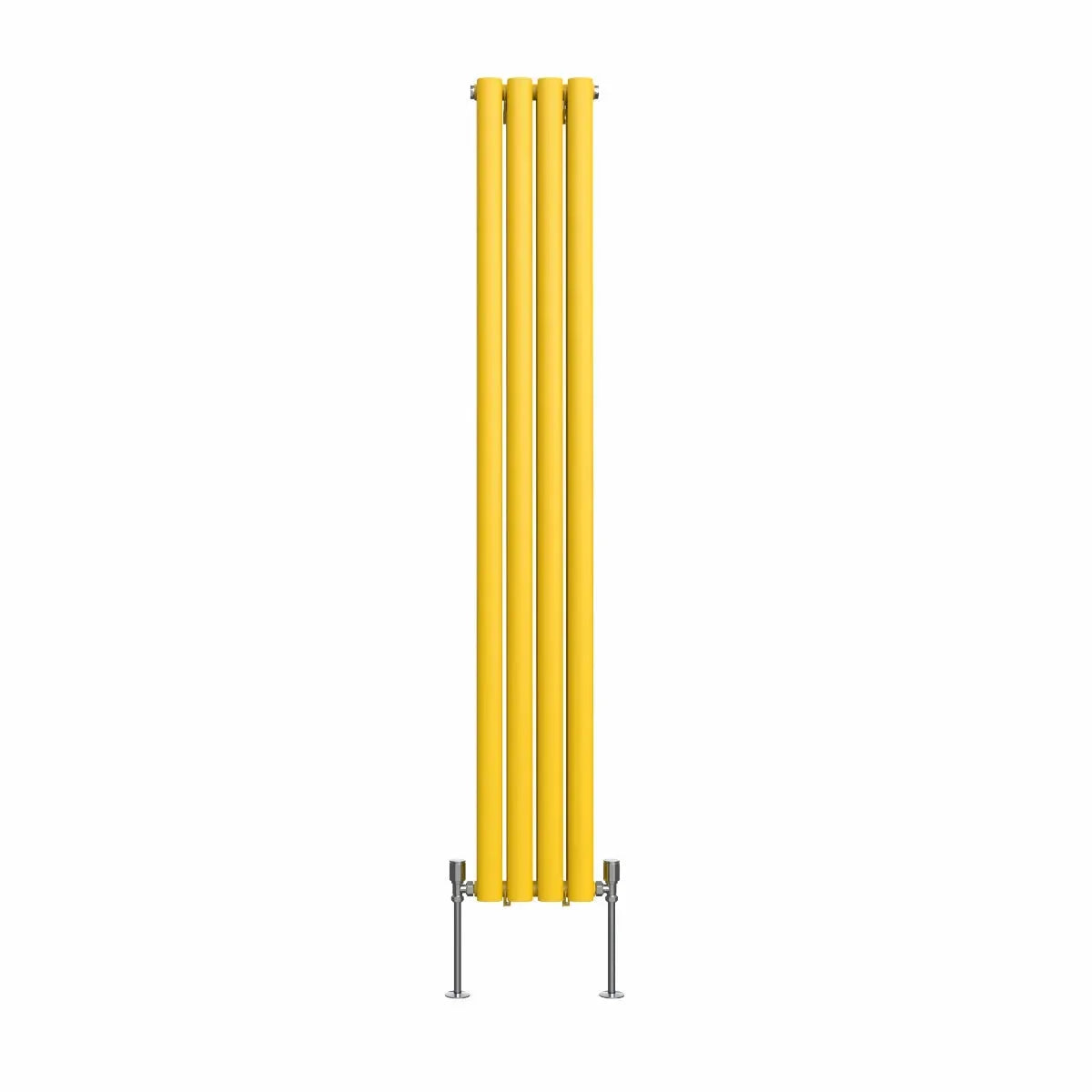 Cuneo - Modern vertical oval tube radiator zinc yellow