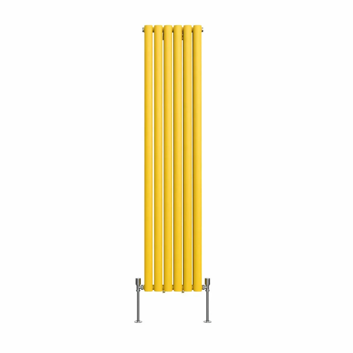 Cuneo - Modern vertical oval tube radiator zinc yellow