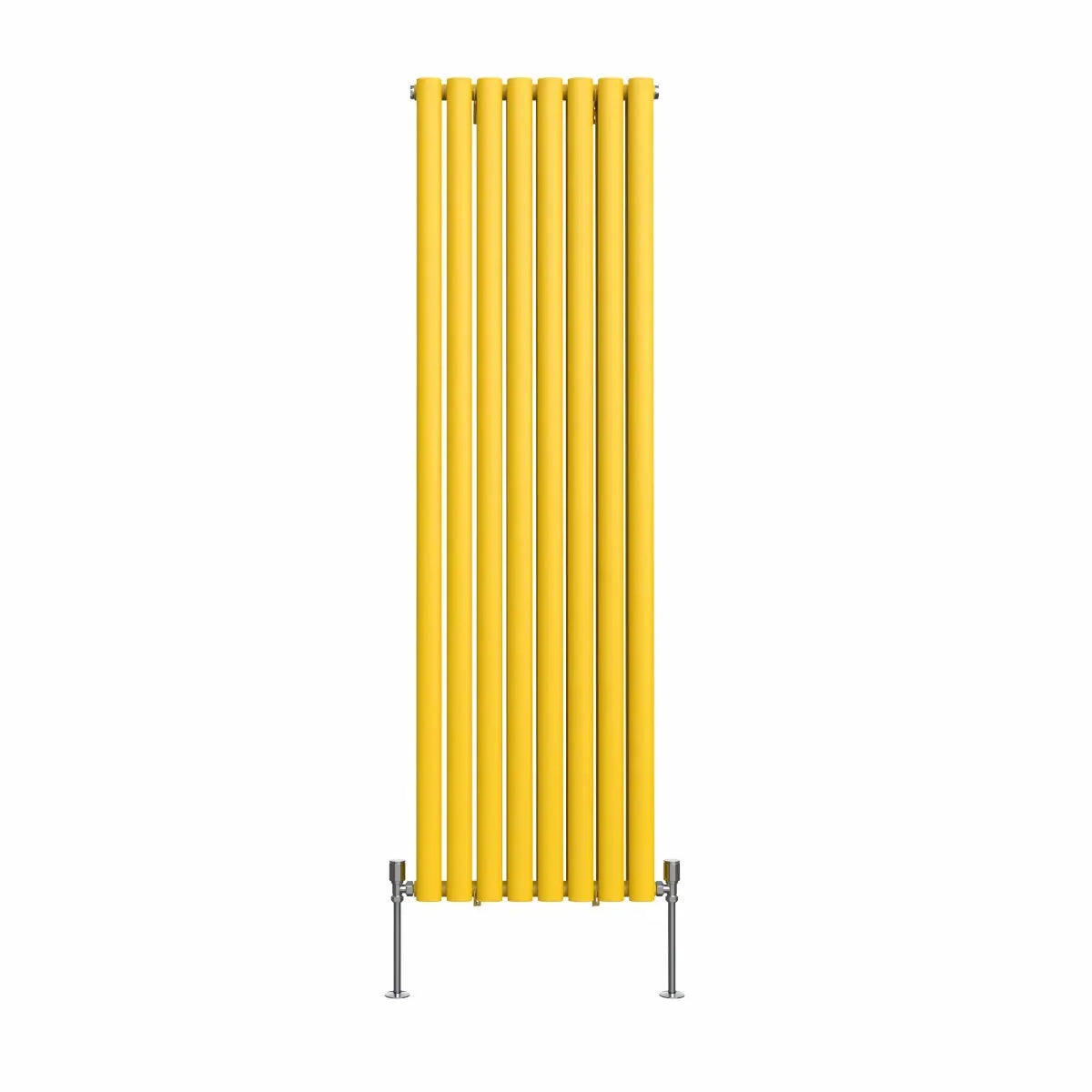 Cuneo - Modern vertical oval tube radiator zinc yellow