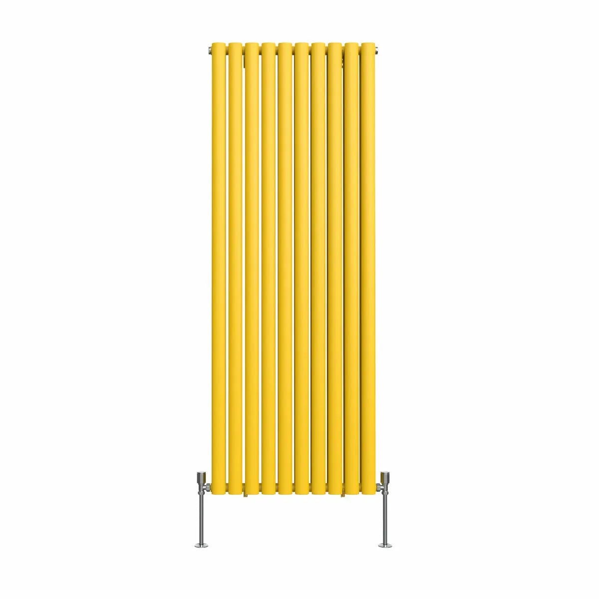 Cuneo - Modern vertical oval tube radiator zinc yellow