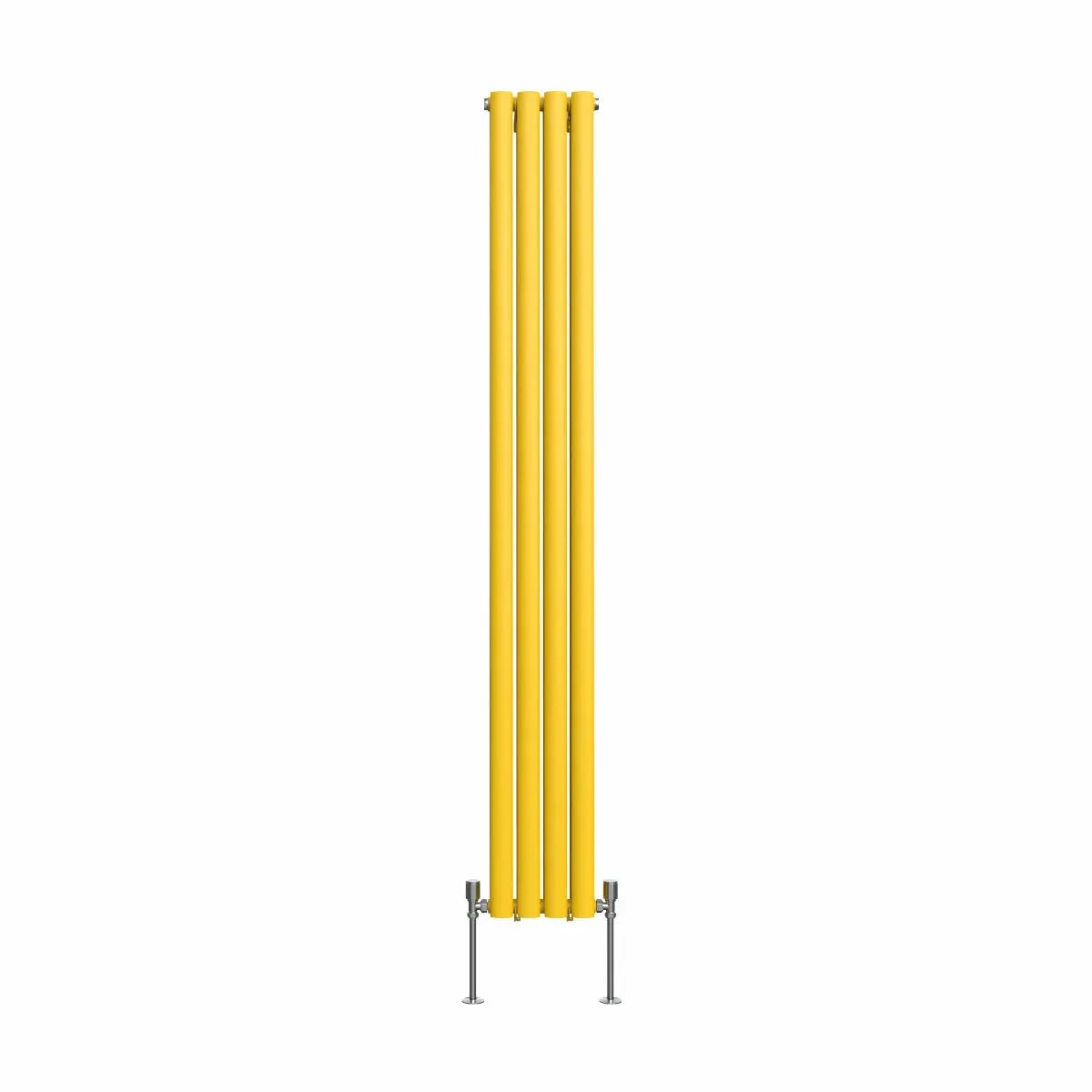 Cuneo - Modern vertical oval tube radiator zinc yellow