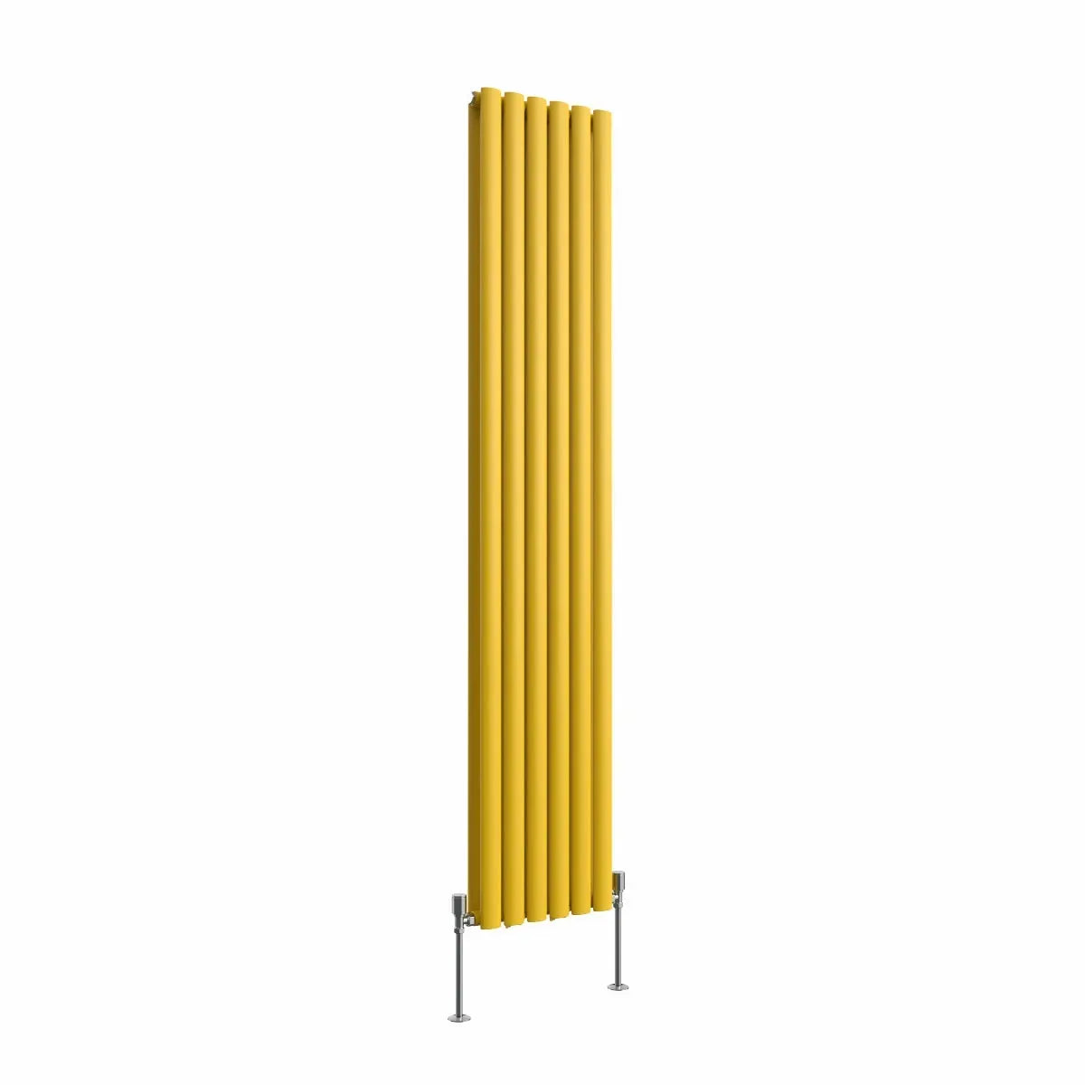 Cuneo - Modern vertical oval tube radiator zinc yellow