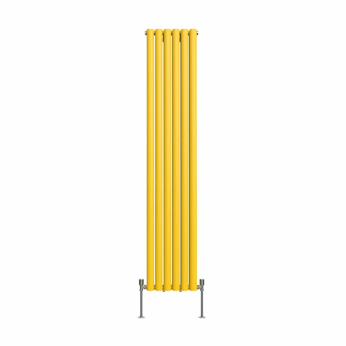 Cuneo - Modern vertical oval tube radiator zinc yellow