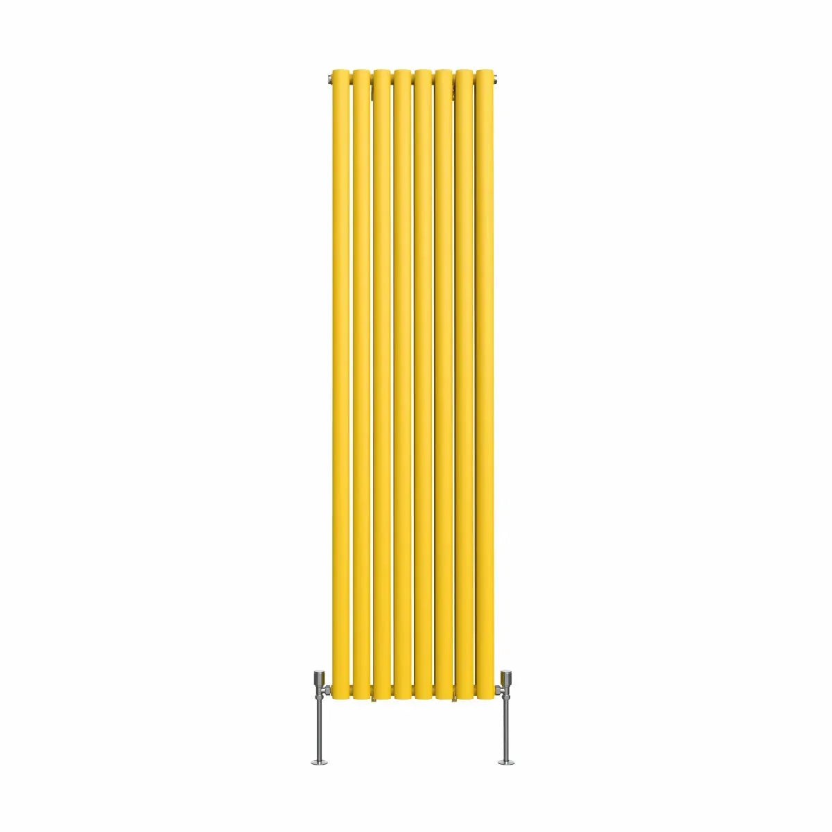 Cuneo - Modern vertical oval tube radiator zinc yellow