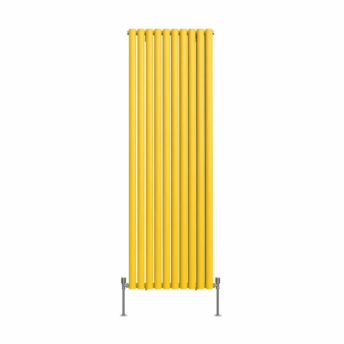 Cuneo - Modern vertical oval tube radiator zinc yellow