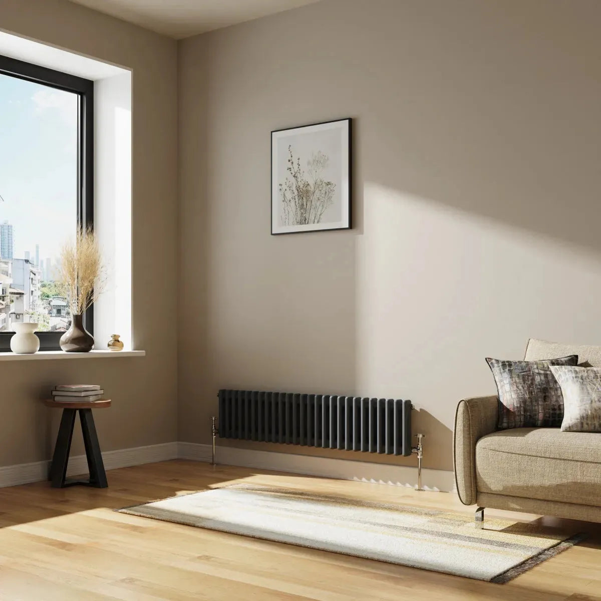 Ferentino - Traditional horizontal column radiator anthracite