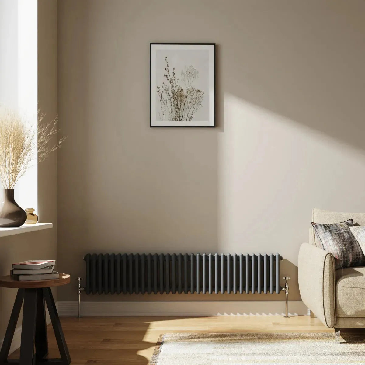 Ferentino - Traditional horizontal column radiator anthracite