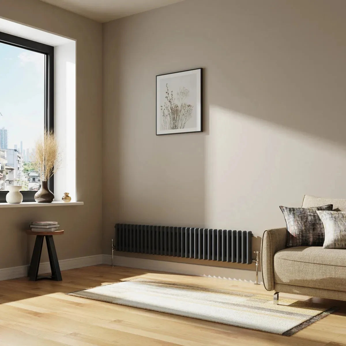 Ferentino - Traditional horizontal column radiator anthracite